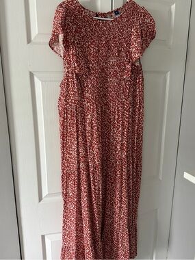 Women’s Old Navy Red and White Floral Dress